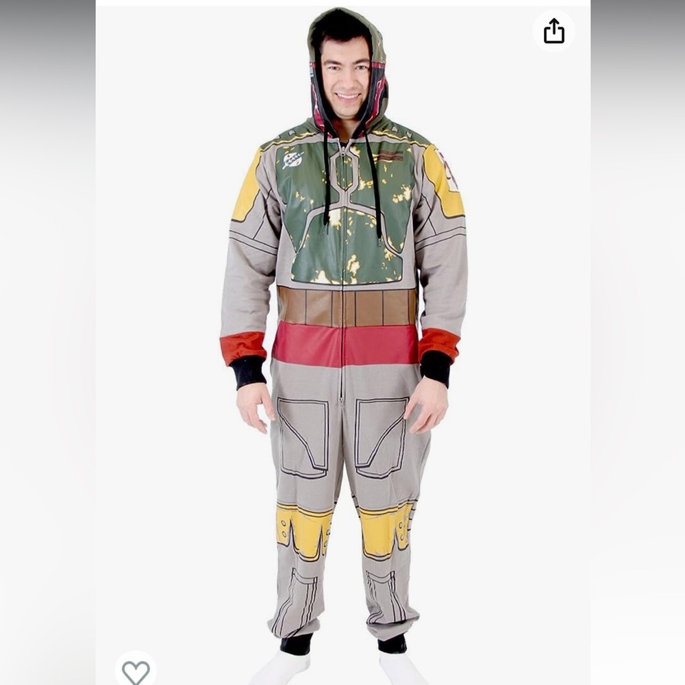 Star Wars Boba Fett adult union suit onesie size medium